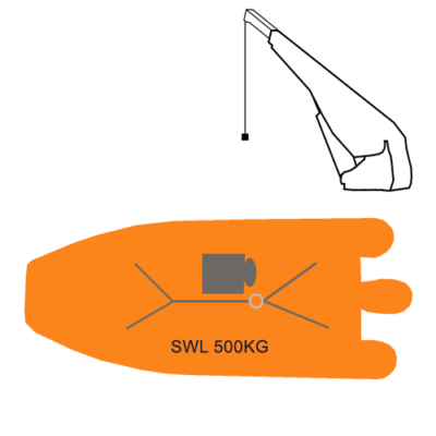 Crane/Single Point Lift For Tenders with Side Consoles - SWL 500kg